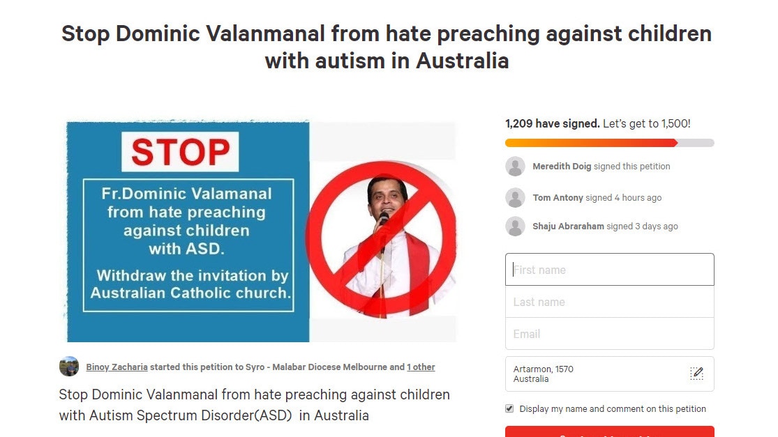 Online petition to stop Valanmanal