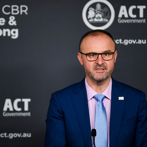 ACT Chief Minister Andrew Barr speaks to the media during a COVID-19 update  in Canberra, Wednesday, 1 September, 2021. 