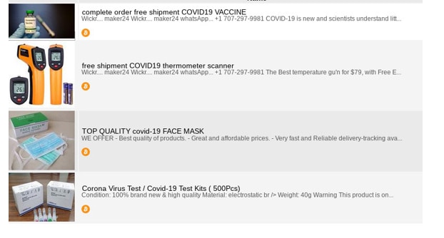 Researchers have found drugs marketed as COVID-19 vaccines or cures on the dark web.