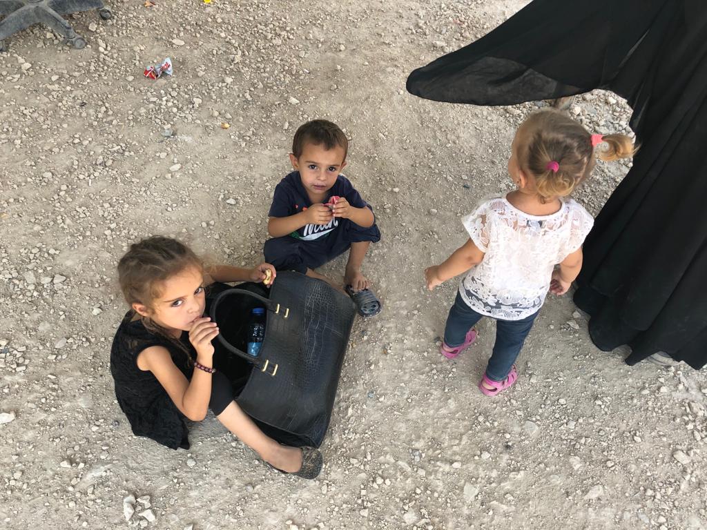 Kamalle Dabboussy's grandchildren when they were detained at the Al Hol refugee camp in north-eastern Syria. 