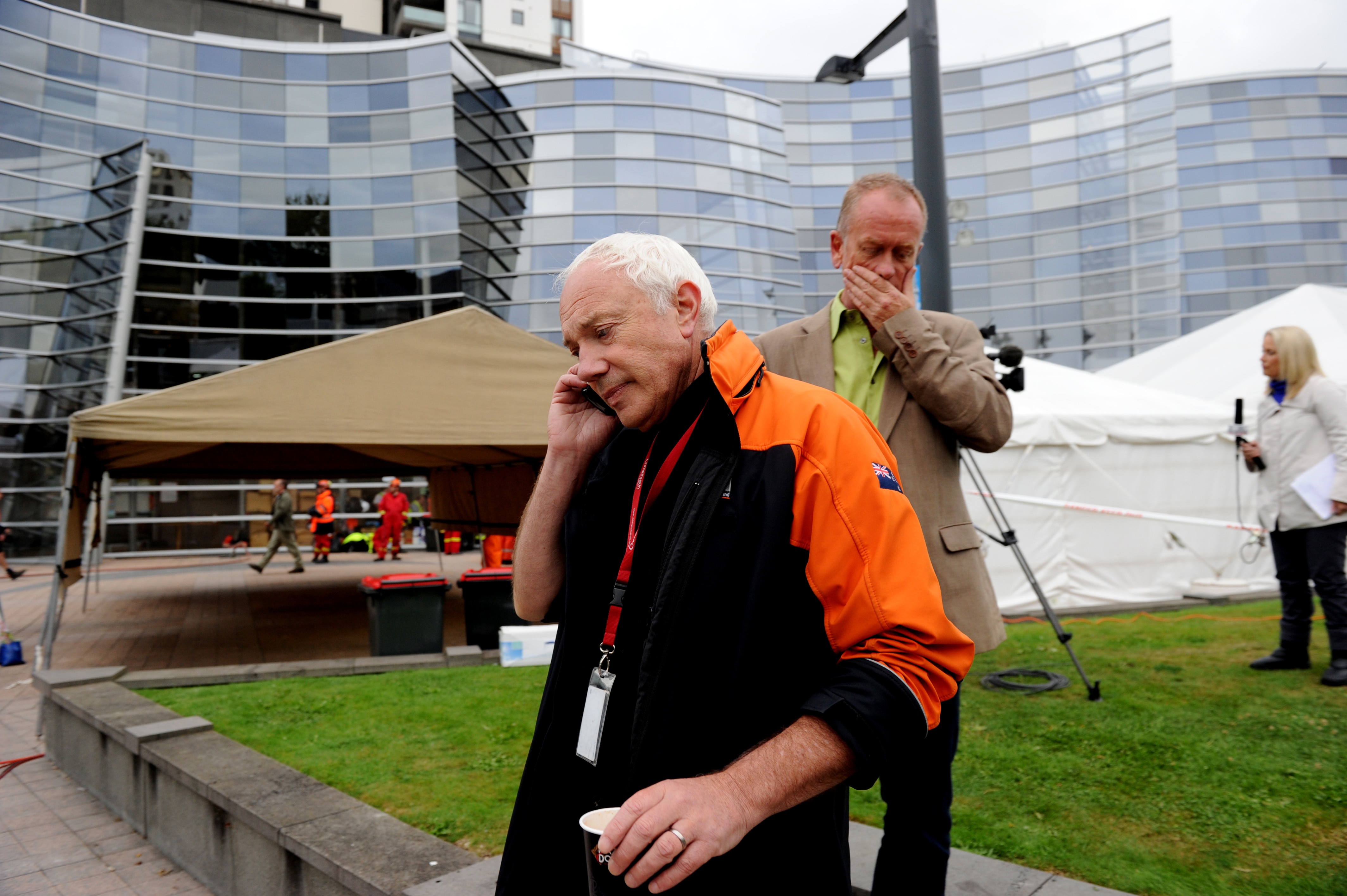 Then mayor of Christchurch Bob Parker outside the Art Centre in Christchurch, New Zealand, Saturday, February 26, 2011. 