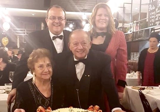 Lina Gullotta with her family in a recent photo.
