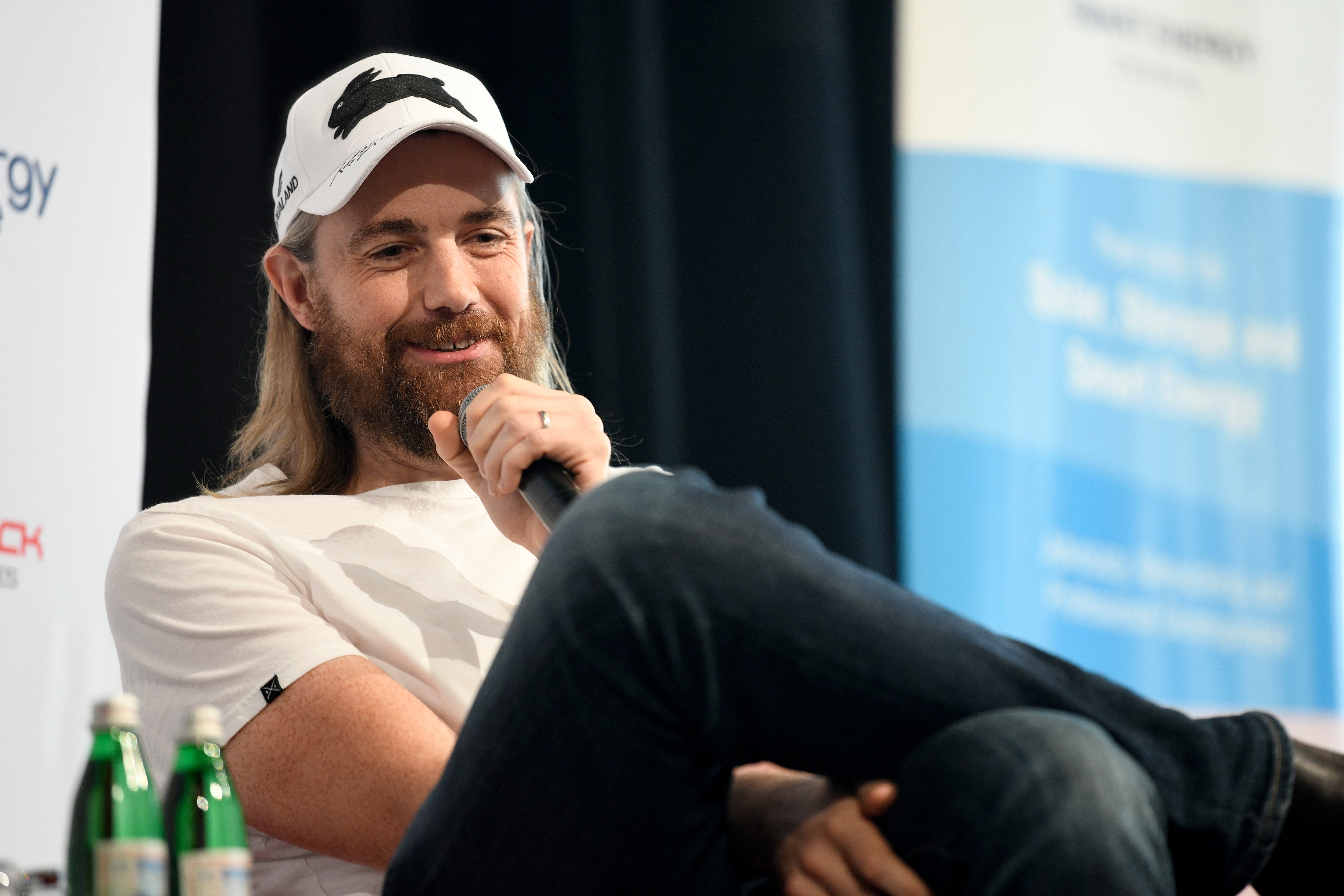 Co-Founder and CO-CEO of Atlassian, Mike Cannon-Brookes speaks during the National Smart Energy Summit at the Hilton Hotel in Sydney, Tuesday, December 10, 2019. (AAP Image/Bianca De Marchi) NO ARCHIVING