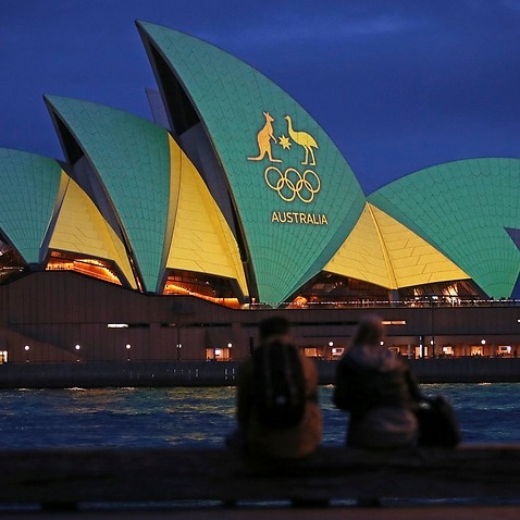 The campaign for Brisbane to host the 2032 Olympics saw the Sydney Opera House in Australian team colours
