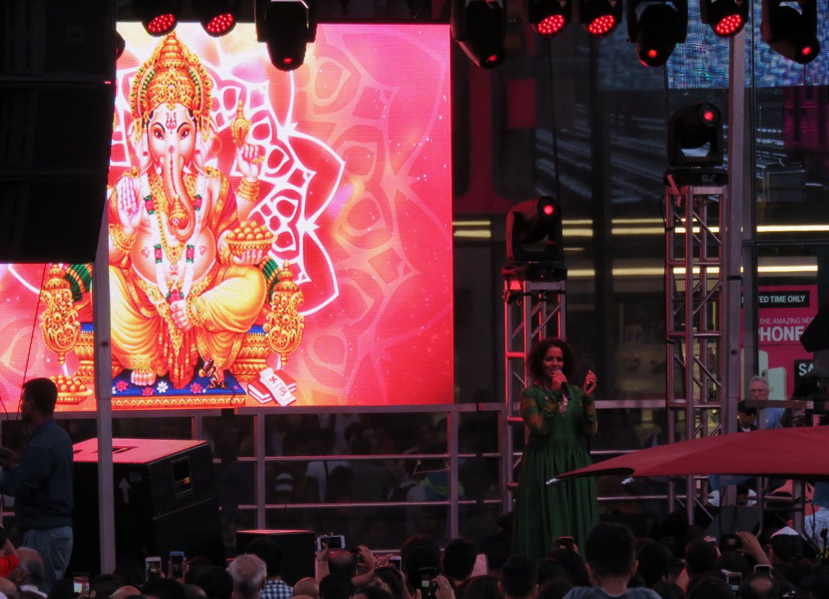 SBS Language Diwali lights up New York's Times Square