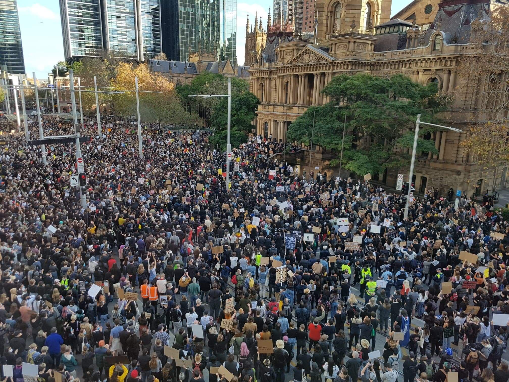 Protesters gathered in Sydney's CBD