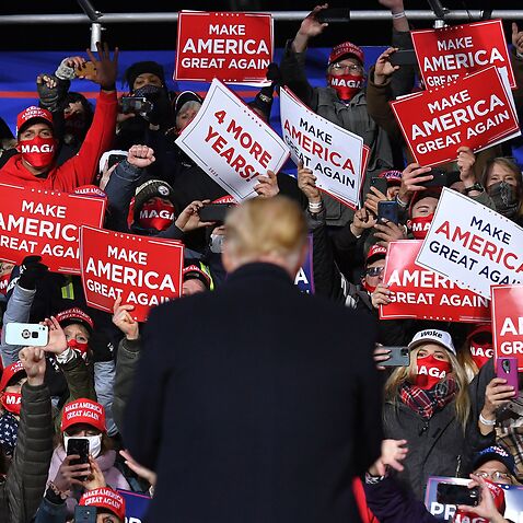 Donald Trump bei einer Kundgebung in Montoursville, Pennsylvania. 