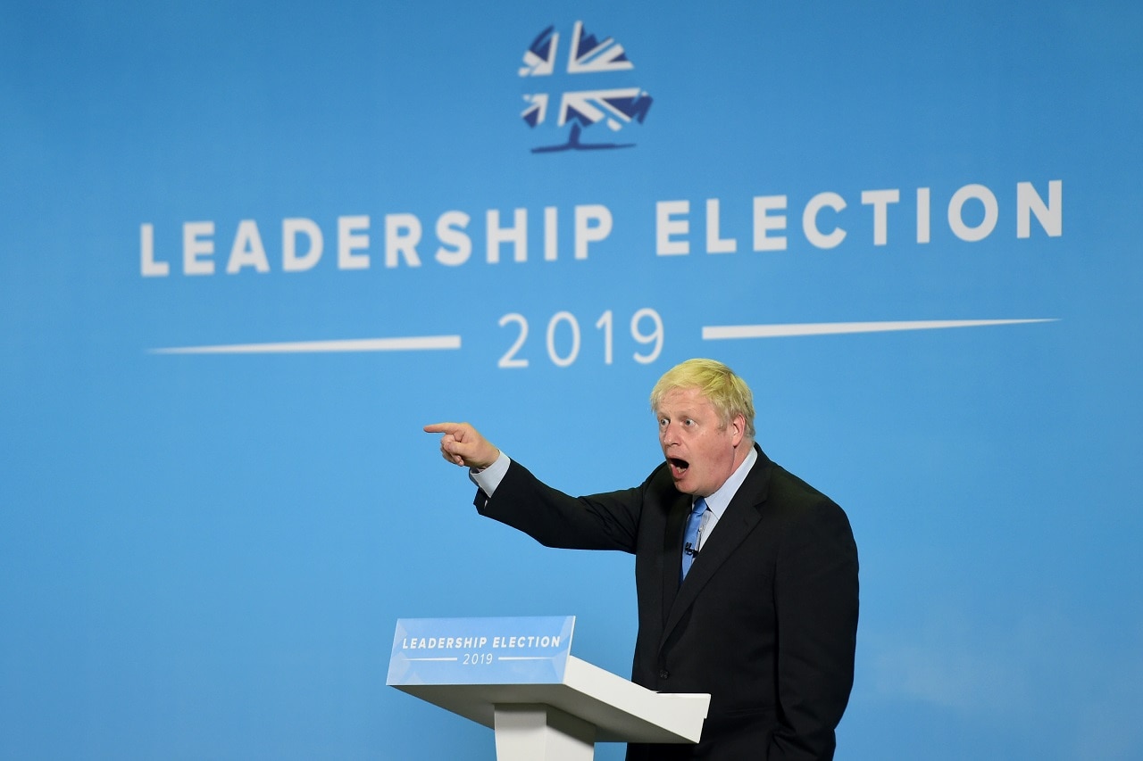Conservative Party leadership candidate Boris Johnson during a Tory leadership hustings.