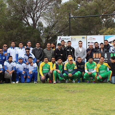 Teams participating in a Nepali Cricket competition in Melbourne that started on 9 September 2018.