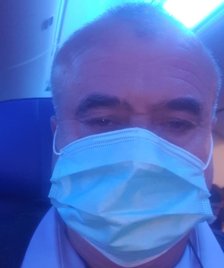 Ali Saddeh in plane