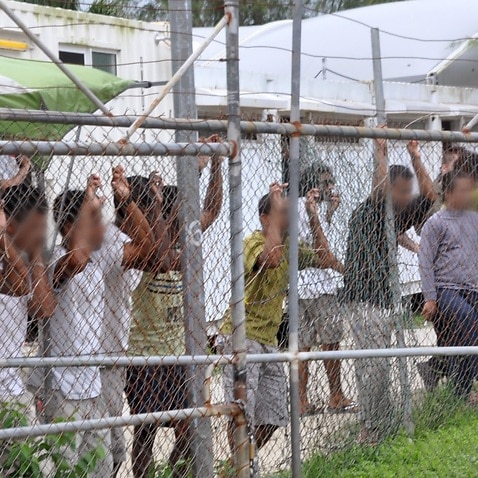 File image of Manus detainees