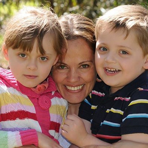 Maria Lutz with children Elisa (left) and Martin