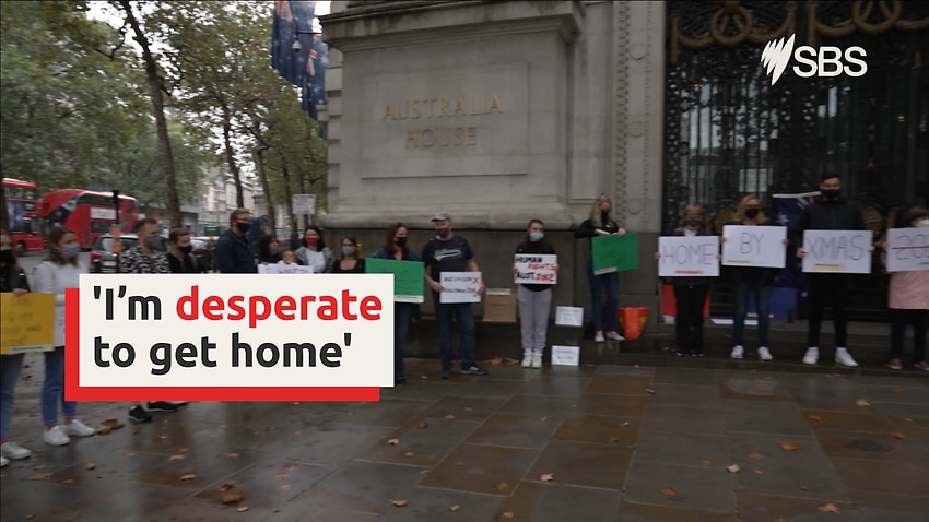Image for read more article 'Stranded Australians call for home quarantine at London vigil'