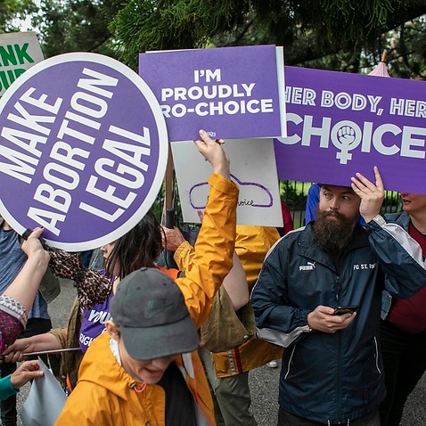 The March Together for Choice rally in Brisbane ahead of proposed changes to Queensland's abortion laws.