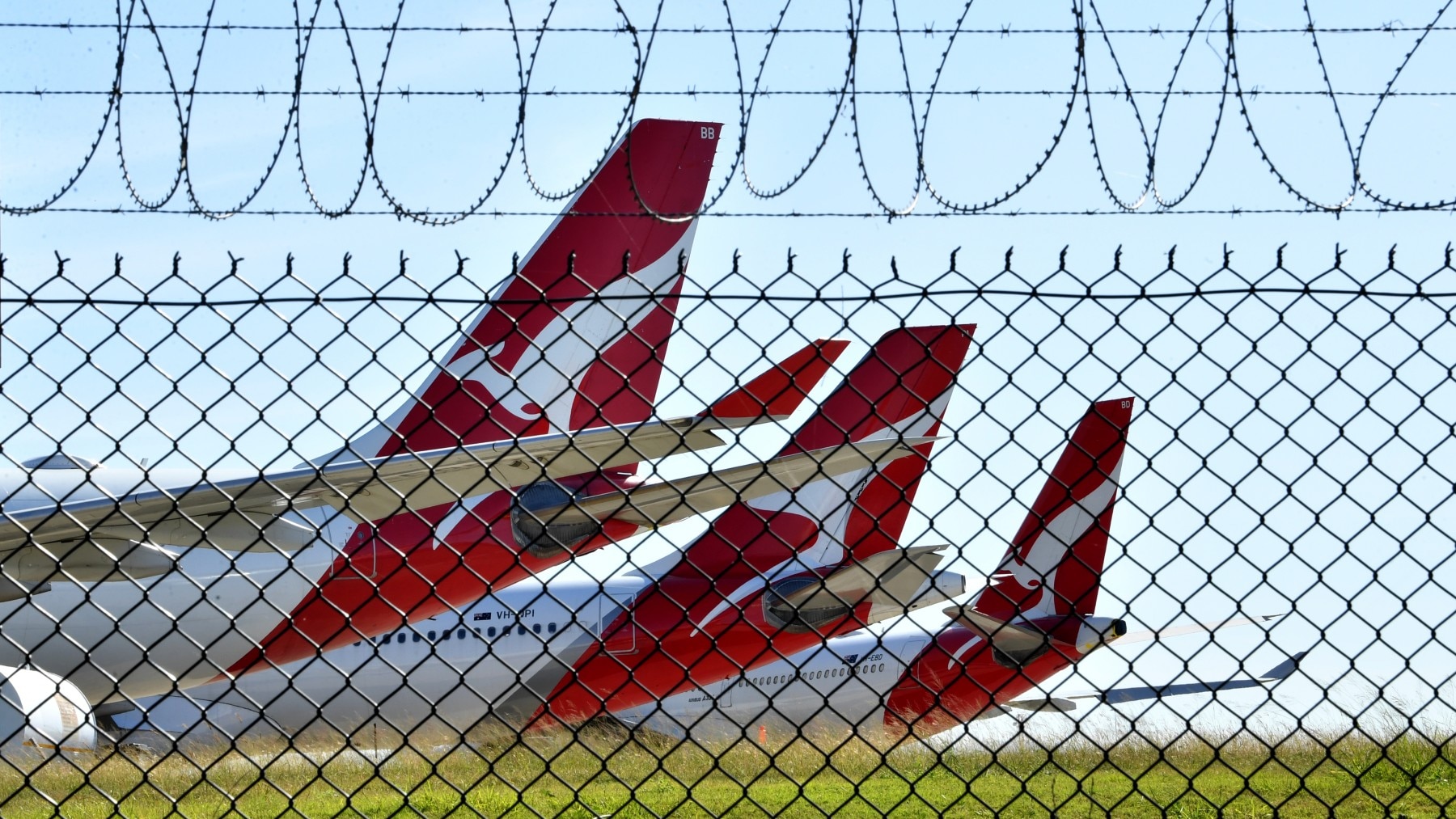 Grounded Qantas fleet
