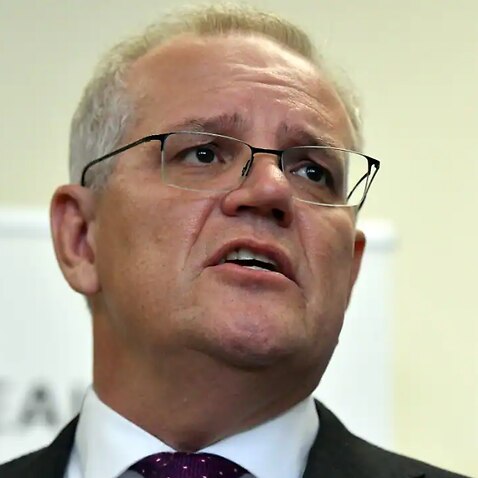 Prime Minister Scott Morrison at a press conference after visiting the Launceston Head to Health facility on Day 32 of the 2022 federal election campaign, in Lauceston, in the seat of Bass.