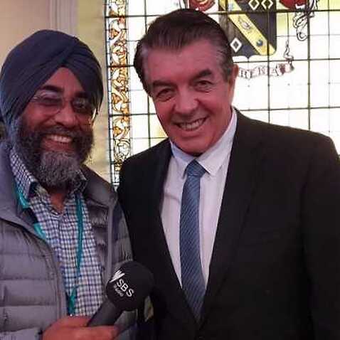 Minister for Multiculturalism in NSW, Hon Ray Williams with SBS Punjabi's MP Singh