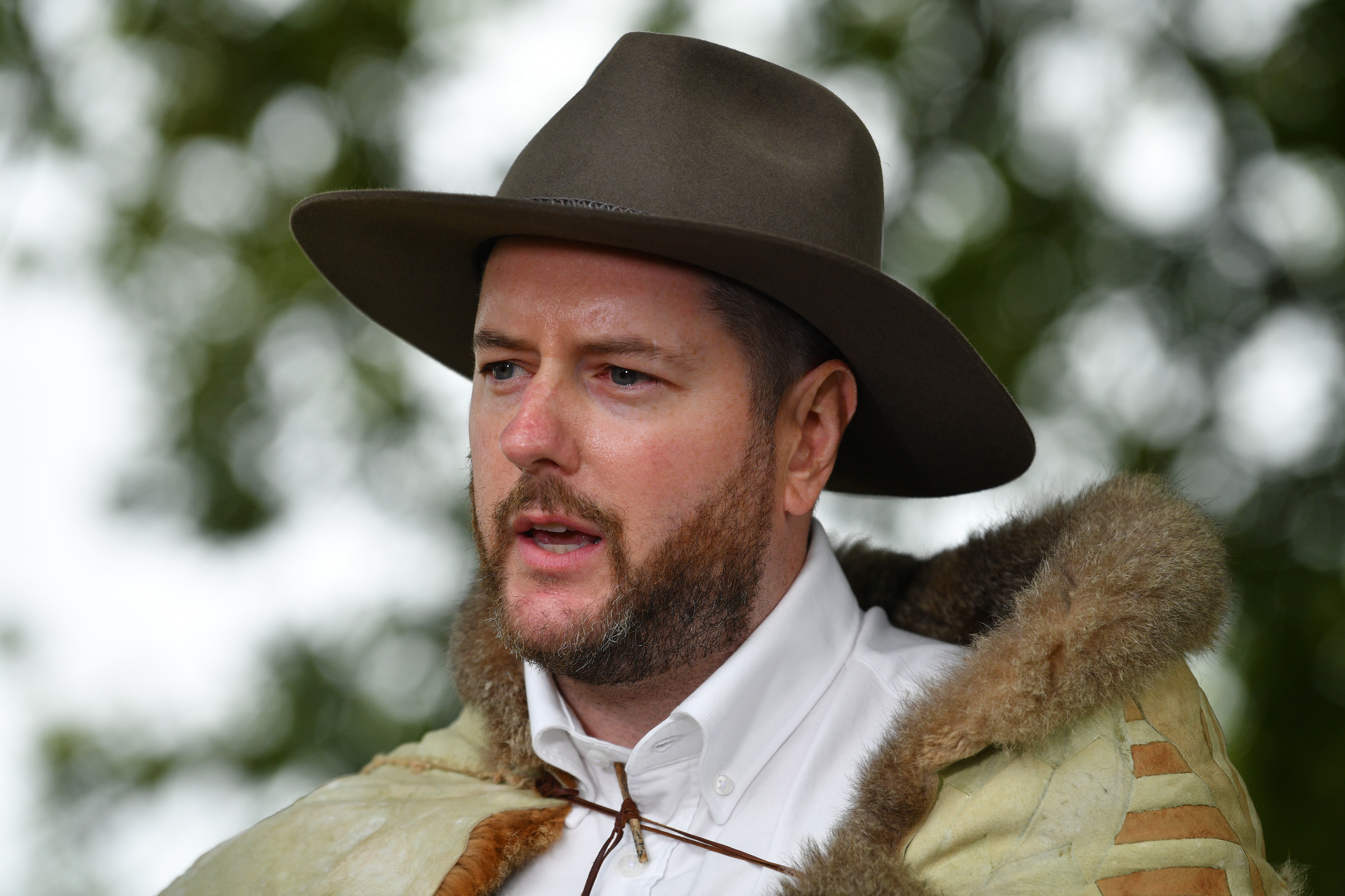 Marcus Stewart of the First Peoples’ Assembly of Victoria announcing the Yoo-rrook Justice Commission earlier this week