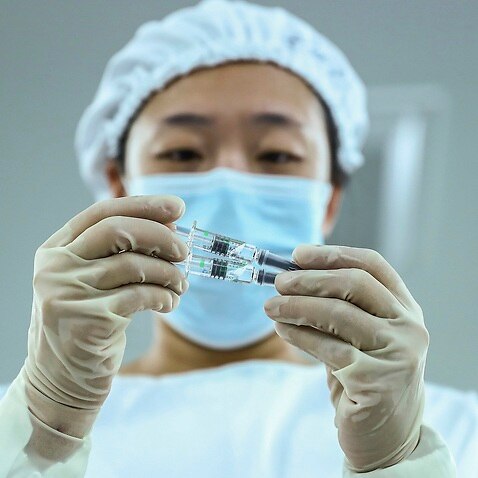 Vaccine products are packaged at the Beijing Biological Products Institute Co., Ltd, a unit of state-owned Sinopharm in Beijing. 