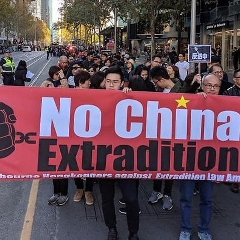 No China Extradition Protest in Melbourne 