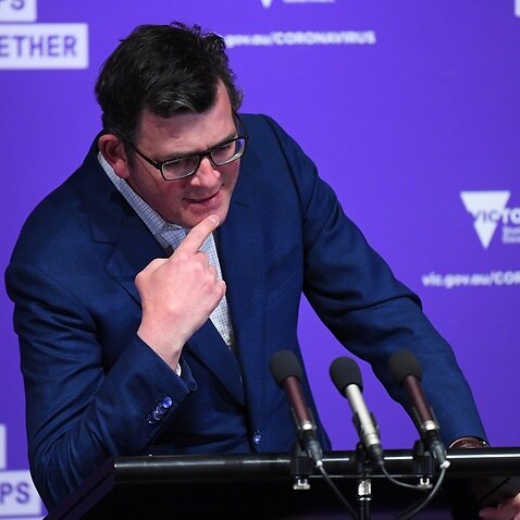 Victorian Premier Daniel Andrews addresses the media during a press conference in Melbourne, Wednesday, September 16, 2020. Victoria has recorded 42 new cases of coronavirus and 8 deaths in the past 24 hours. (AAP Image/James Ross) NO ARCHIVING