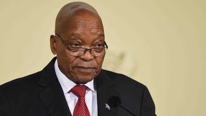 South African President Jacob Zuma addresses the media during a national television address in which he resigned, Pretoria, South Africa, 14 February 2018.