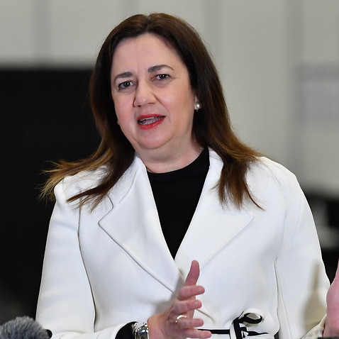 Queensland Premier Annastacia Palaszczuk is seen during a press conference in Brisbane on Monday, 9 August, 2021. 