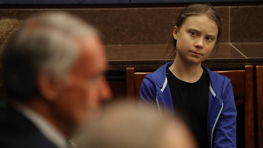 Image for read more article ''You’re not trying hard enough. Sorry,' Greta Thunberg tells US Congress'