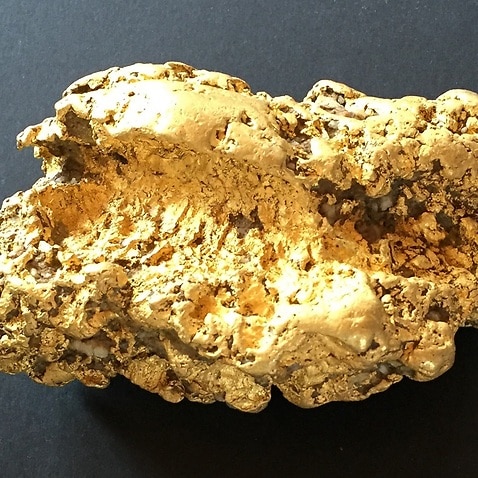 The two-kilogram gold nugget.