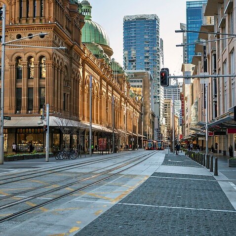Sydney CBD's deserted streets during lockdown 