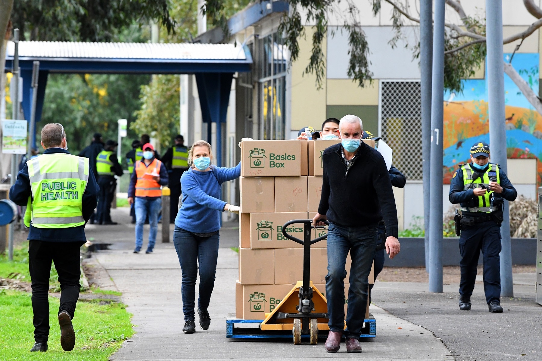 About 1000 Food Bank hampers have been distributed to residents in the locked public housing towers, but not everyone has received the supplies. About 1000 Food Bank hampers have been distributed to residents in the locked public housing towers, but not everyone has received the supplies.