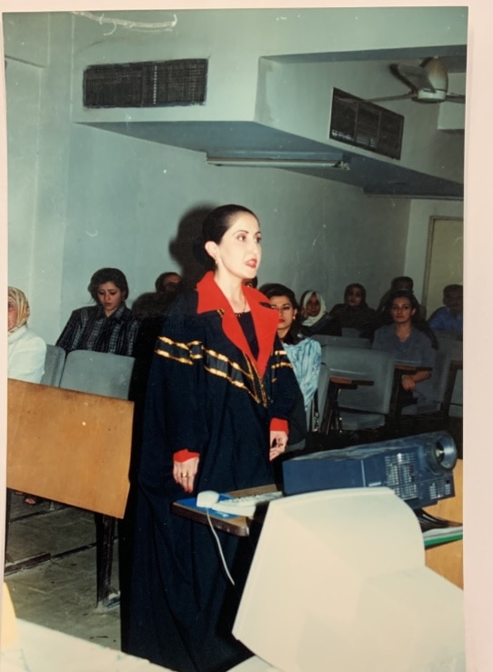 During her time at at the University of Technology, in Baghdad 