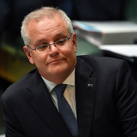 Prime Minister Scott Morrison during Question Time in the House of Representatives at Parliament House in Canberra, Monday, November 22, 2021. (AAP Image/Mick Tsikas) NO ARCHIVING