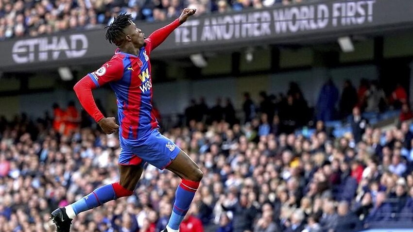 Image for read more article 'Footballer Wilfried Zaha issues challenge to social media companies on racist abuse'