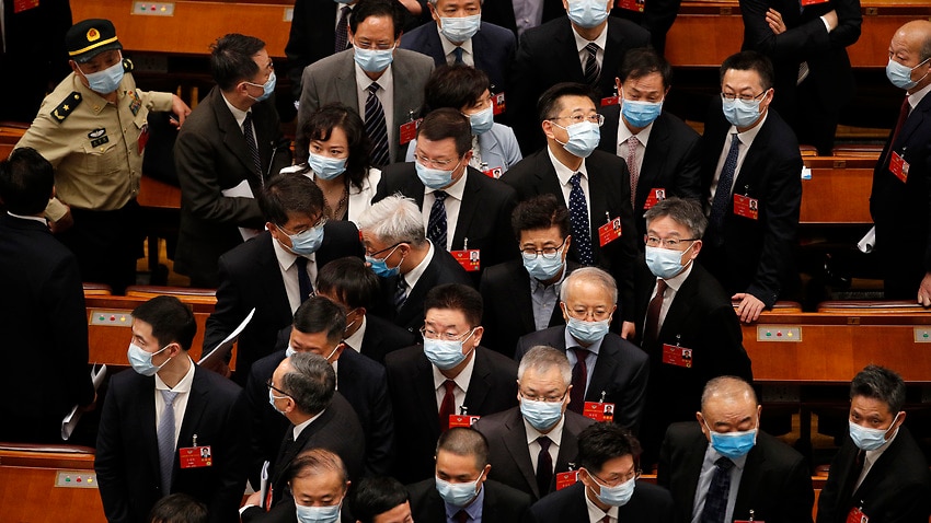 Image for read more article 'China's top political meetings kick off with minute's silence for coronavirus victims'