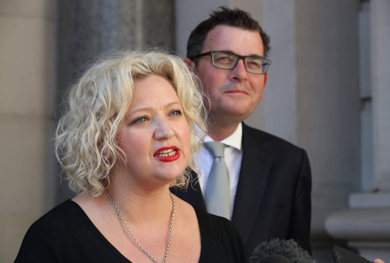 File image: Victorian Health Minister Jill Hennessy (L) and Premier Daniel Andrews