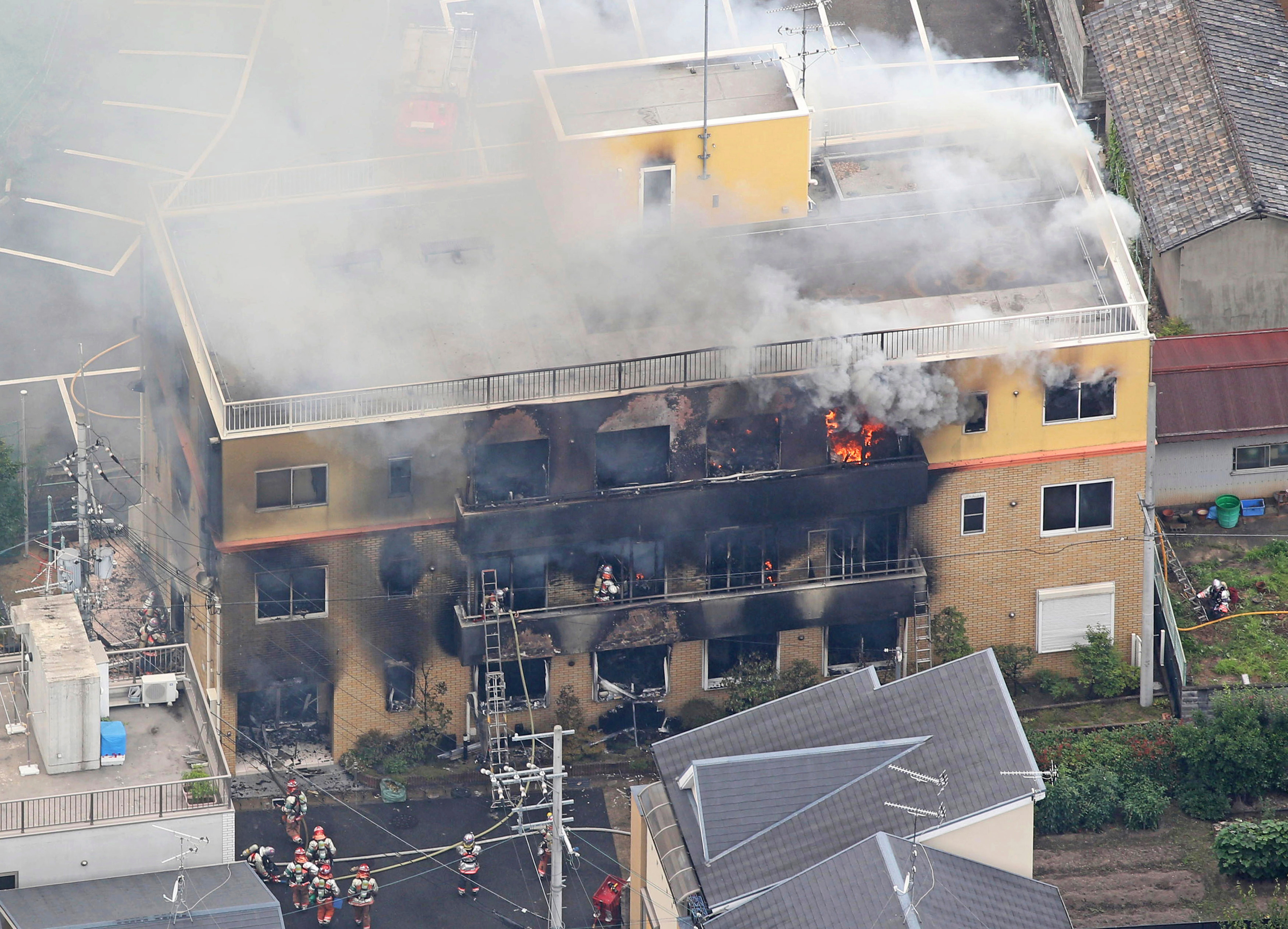 京都动画 纵火案33人死亡 行凶者被捕后曾大喊 抄袭