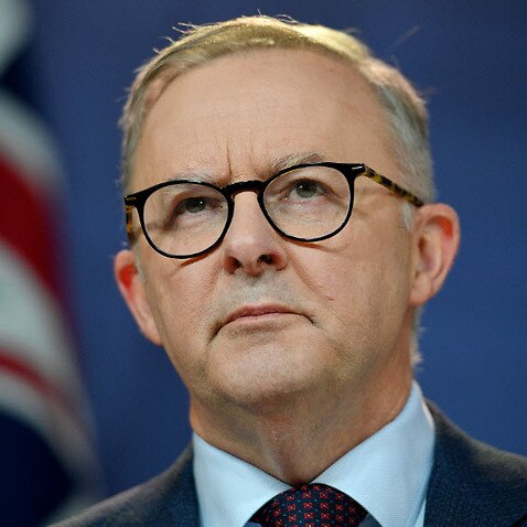 Federal Opposition Leader Anthony Albanese addresses media during a press conference in Sydney, Thursday, 23 December, 2021. 