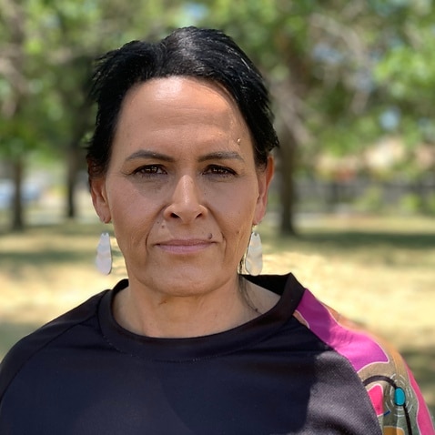 Chanel Webb, a Wiradjuri and Ngunnawal woman, works at Winnunga Nimmityjah Aboriginal Health Centre where she supports people wanting to quit smoking. 