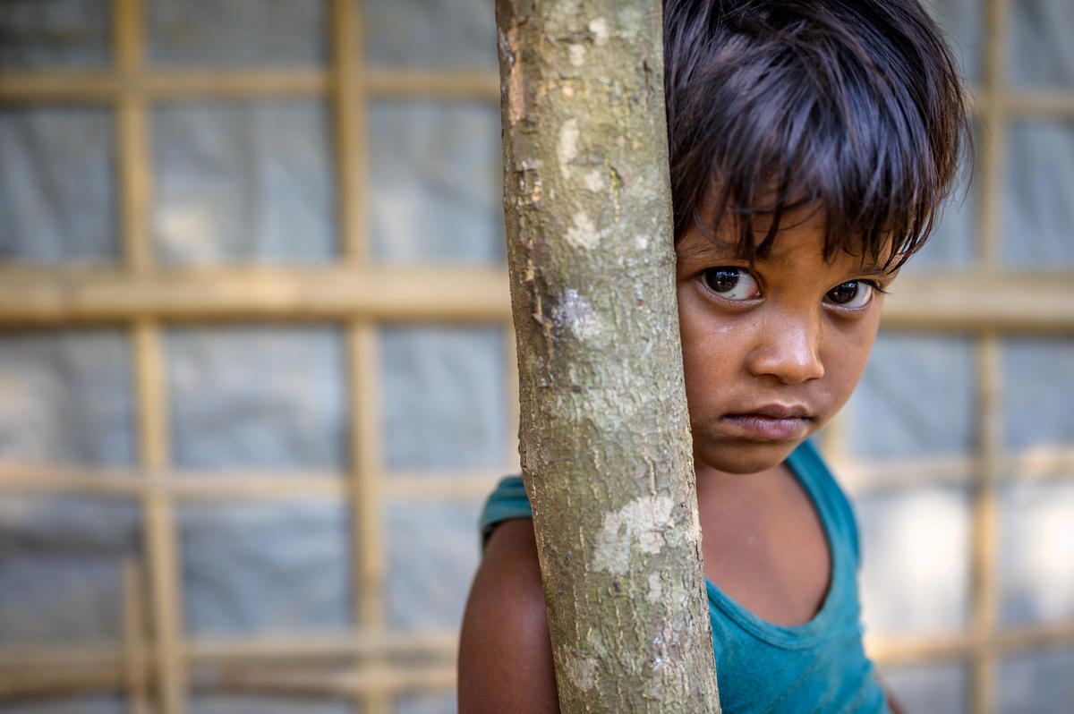 Rohingya refugee child. Rohingya refugee child.