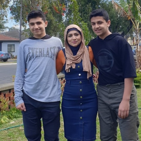 Noor with her 2 sons