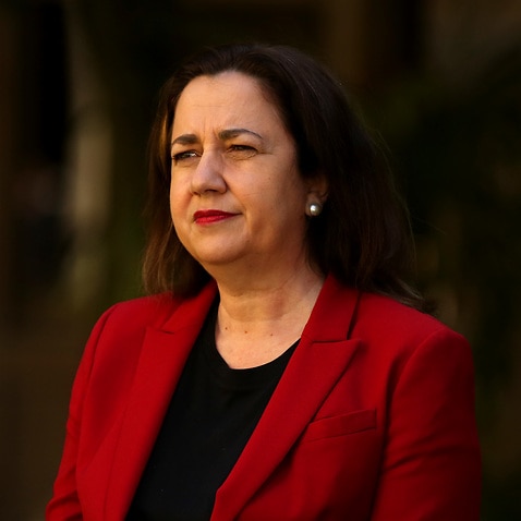 Queensland Premier Annastacia Palaszczuk speaks to the media  during a press conference in Brisbane on Sunday, 8 August, 2021. 