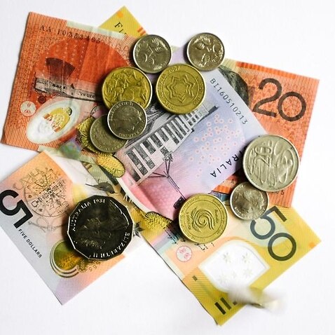 Australian notes and coins.