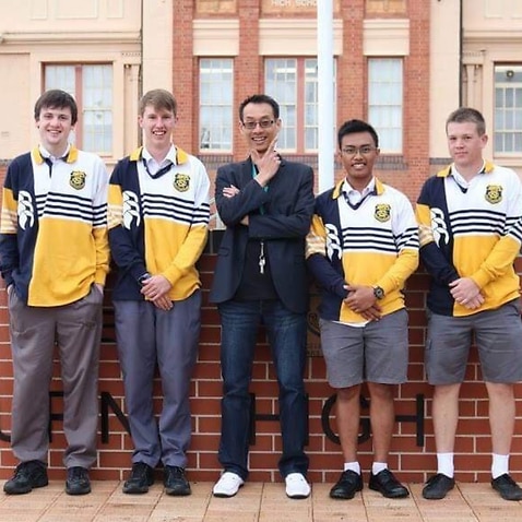 An IT teacher and high school students in NSW