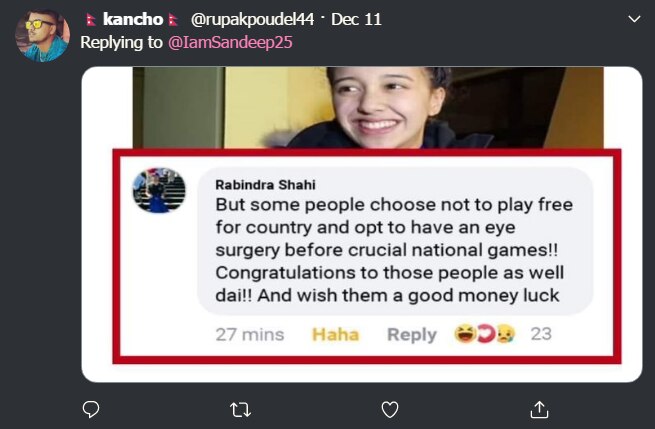 Sandeep Lamichhane is being ridiculed on social media