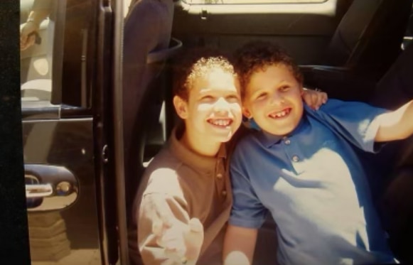 Jordon and his brother Harry. 