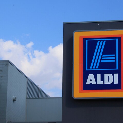 An Aldi supermarket sign