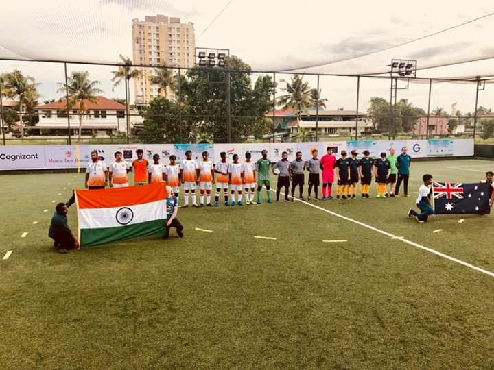 India and Australia blind football team