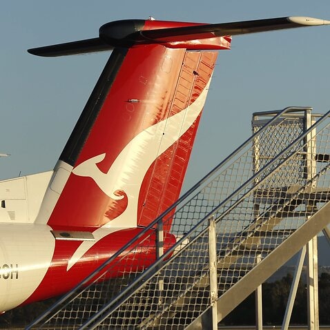 A file photo of a Qantas plane.