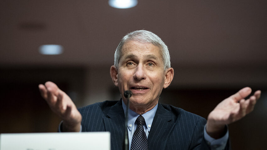 Anthony Fauci, director of the National Institute of Allergy and Infectious Diseases, speaks during a Senate Committee hearing
